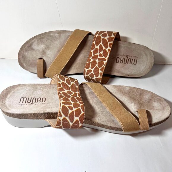 Munko American Walking Wedge Propre Size, Perfect Fit 11 SS-Tan/Giraffe Print - Picture 3 of 16